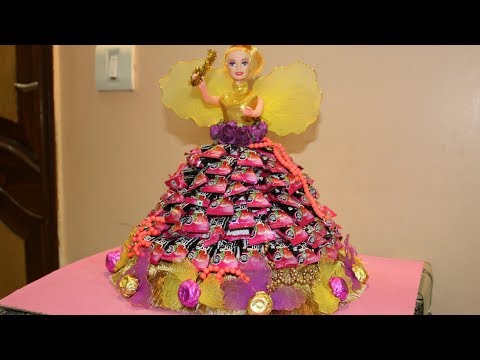 Diy Chocolate Candy Doll. Rakhi Gift Idea / girls / Her Chocolate Bouquet