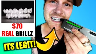 These REAL $70 Grillz ACTUALLY PASSED My DIAMOND TESTER!.. Im Shocked.