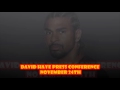 DAVID HAYE TO ANNOUNCE COMEBACK OPPONENT AT PRESS CONFERENCE ON NOV 24TH