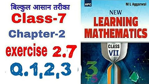 7th class chapter -2 fractions and decimals exercise 2.7 question 1,2 and 3 ml Aggarwal