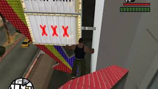 GTA 3 San Aandreas Честный паркур Как забраться на крышу 7th Heaven Лас Венурас