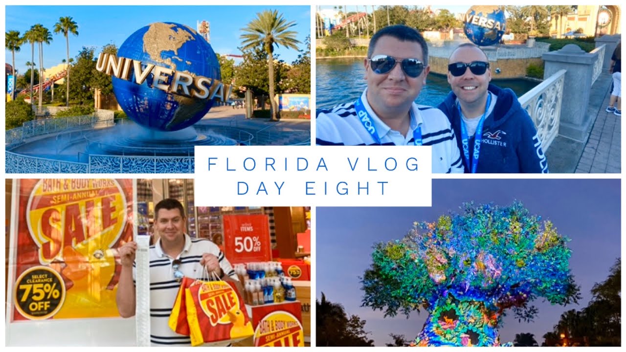 WALT DISNEY WORLD & FLORIDA VLOG - DEC 2019 - DAY 8 - UNIVERSAL STUDIOS, SHOPPING AND ANIMAL KINGDOM