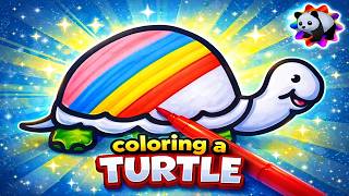 Coloring a Turtle 🐢 | Easy & Fun Coloring for Kids