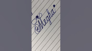 Megha Name in Cursive Writing #shorts #cursive #writing #signature #calligraphy #pen #reels #viral