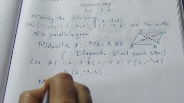 CBSE CLASS 11 MATHS THREE DIMENSIONAL GEOMETRY EX 12.2 SUM 3(III)(SOLUTION IN TAMIL)