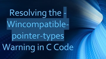 Resolving the -Wincompatible-pointer-types Warning in C Code
