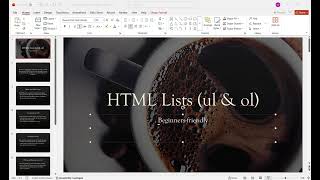 HTML Lists ul & ol | beginners- friendly