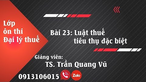 Luật thuế tiêu thụ đặc biệt