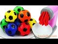Learn Colors with Soccer Balls and Play Doh Pasta Spaghetti Making Machine Baby Toy Fun for Kids