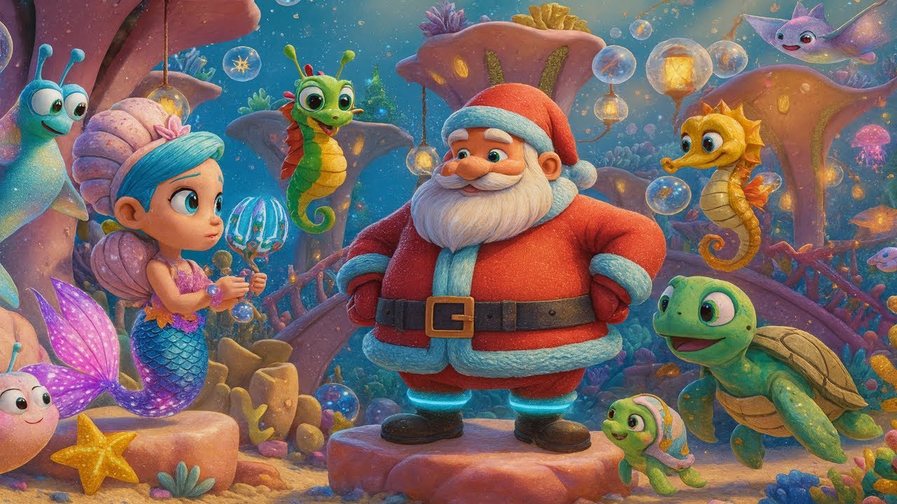 Shelly & Santa Ocean Cleanup Countdown 🌊✨ A Magical New Year Adventure for Kids