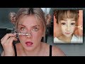 Ich Probiere ein KOREANISCHES Make Up Tutorial aus