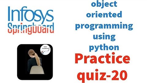 object oriented programming using python  practice quiz