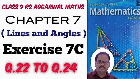 Exercise 7C Q.22 to Q.24 Class 9 RS Aggarwal Maths