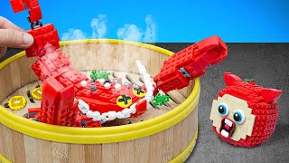 CATCH and COOKING Delicious Steamed LEGO LOBSTER | Lego Cooking Food Stop Motion & ASMR