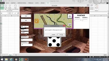 JUEGO DE LA ESCALERA MACROS EXCEL VBA USO DEL IF, CONTADOR, IMAGENES