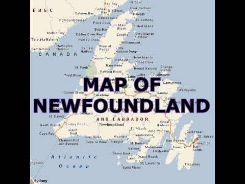 MAP OF NEWFOUNDLAND MAP OF NEWFOUNDLAND