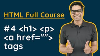 Learn Web Development - Using H1, P, A tags in html | Heading | Paragraph | Anchor tags