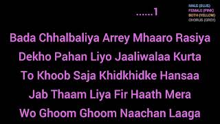 Kesariya Hai Roop Mhaaro | Karaoke with Scrolling Lyrics | Sunita Rao