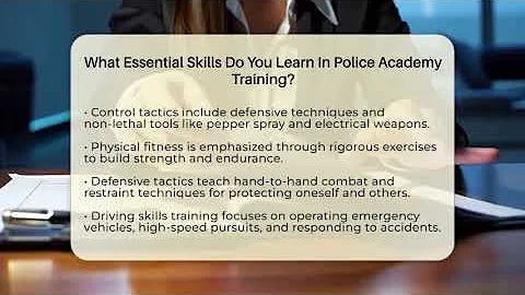 What Essential Skills Do You Learn In Police Academy Training? - Law Enforcement Insider