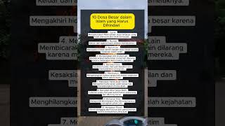 10 Dosa Besar Dalam Islam Yang Harus Dihindari