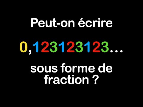 Peut-on écrire ce nombre sous forme de fraction ?