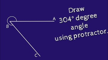 How to construct 304 degree angle using protractor. shsirclasses.