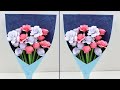 How to make beautiful paper rose flower bouquet  ezzycraftsdiy