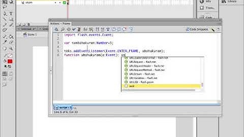Adobe Flash Tutorial Action Script 3.0 - Basic (11)  Statement If & Variable