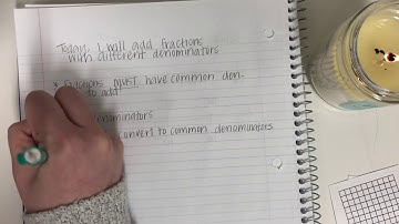 Unit 7 Lesson 3 // Add fractions with different denominators