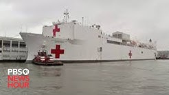 WATCH: USNS Comfort departs NYC after supporting coronavirus response