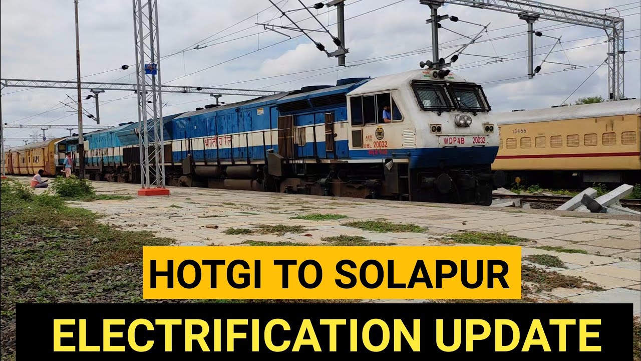 HOTGI TO SOLAPUR RAILWAY ELECTRIFICATION UPDATE | WIRING UPDATE - YouTube
