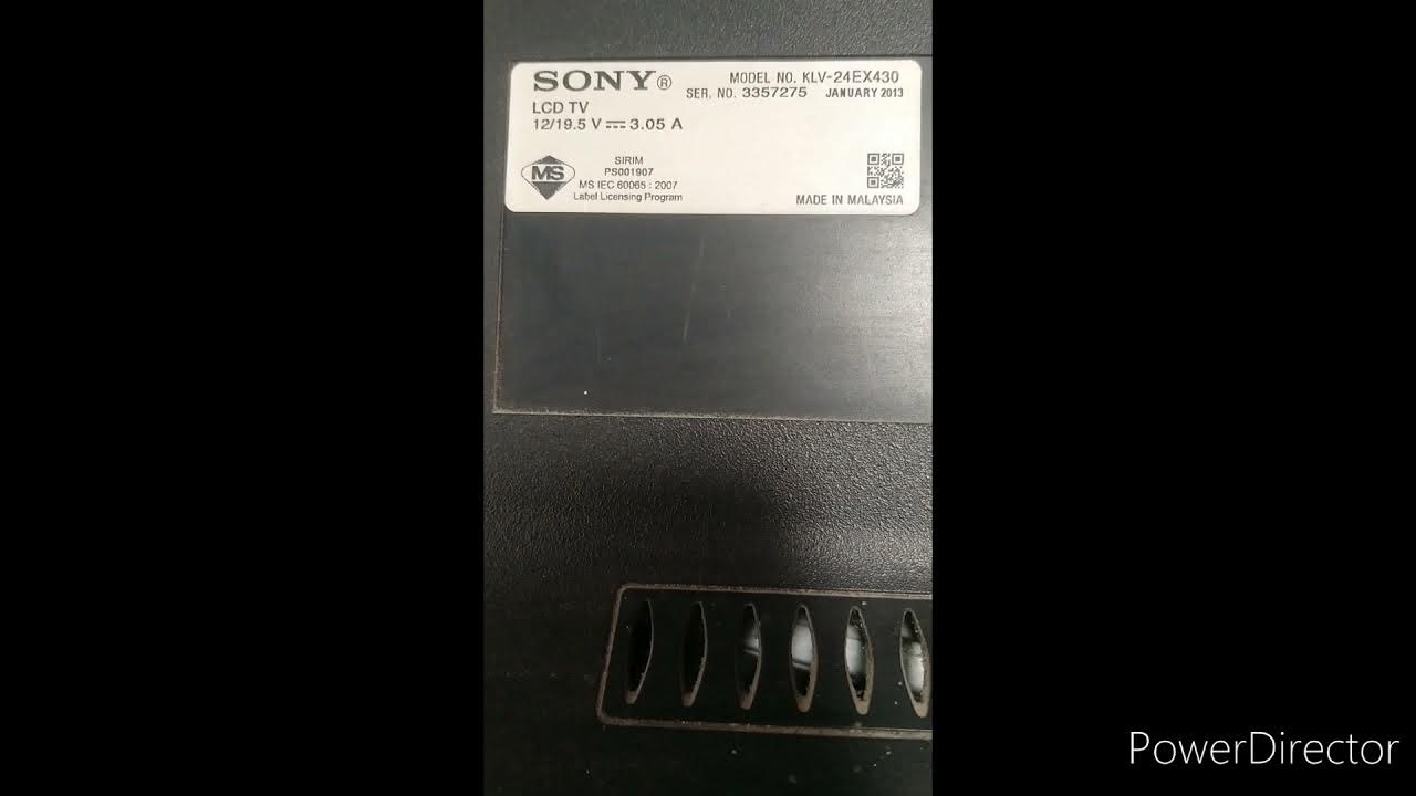 sony 24" model klv-24EX430 2 blink issues - YouTube