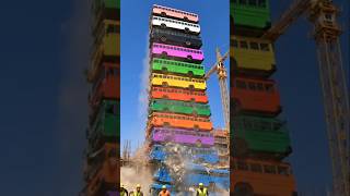 “Bus Tower Girte Hi Mach Gaya Construction Site Par Hungama#BusCrash#BusTower#like #EpicDestruction#