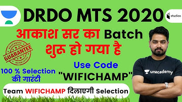 DRDO MTS 2020 | Maths Batch Started | Use Referral Code “WIFICHAMP” & Get 10% Off