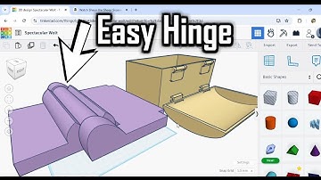 Tinkercad Design Tutorial! New Easy Hinge! 3D Modeling!