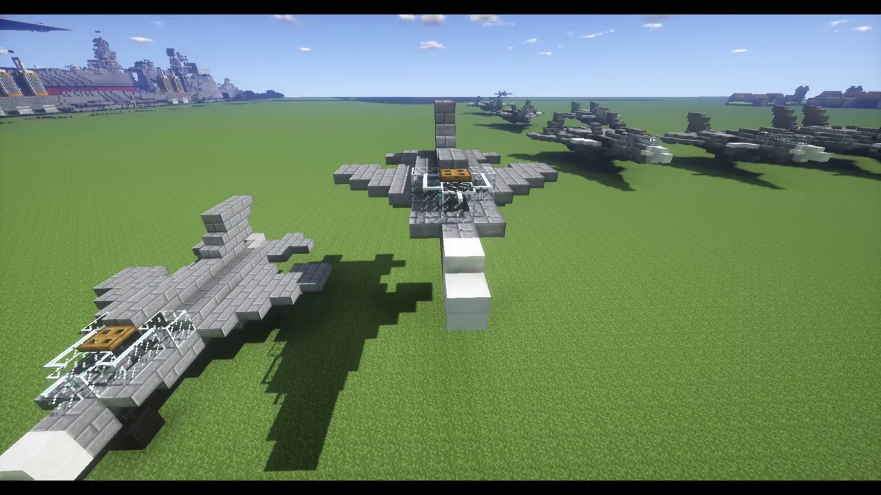 Minecraft軍事部 コンシューマ対応 初心者向け戦闘機の作りかた Youtube