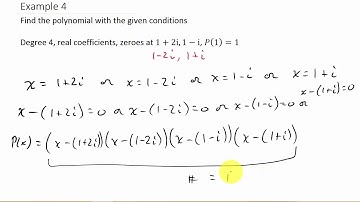 Find Polynomial Function Given Solutions Example 4