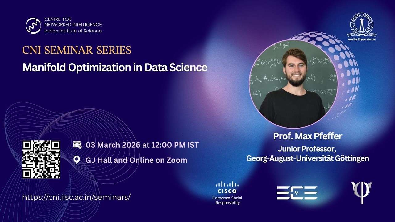 Manifold Optimization in Data Science - YouTube