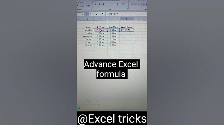 Advance Excel formula for job interview #shorts