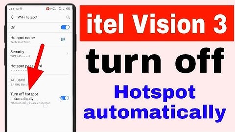 itel vision 3 turn off hotspot automatically setting kaise on off kare isse kya hota hai