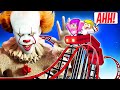 Can We Survive PENNYWISE'S CARNIVAL In MINECRAFT For 24 HOURS!? (LankyBox Minecraft MOVIE!)