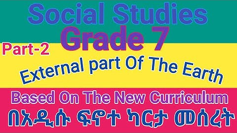 Social Studies grade 7 External parts of the earth.