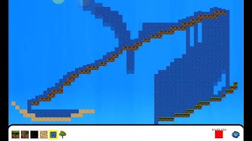 Minecraft 2D water physics test