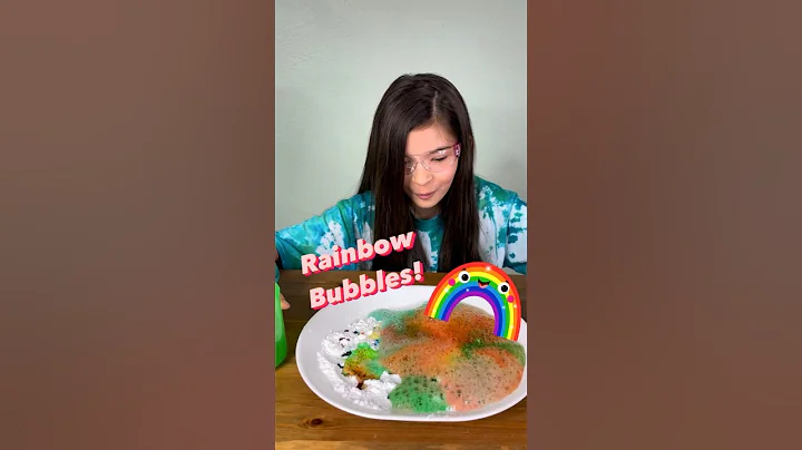 Rainbow Bubbles!! #science #experiment #rainbow