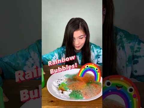 Rainbow Bubbles!! #science