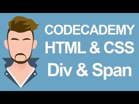 Codecademy HTML & CSS Div and Span
