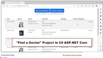 "Find a Doctor" Project in C# ASP.NET Core