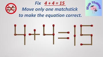 🔥 Fix 4+ 4 = 15 in Just ONE Move! | Mind-Bending Brain Training Challenge