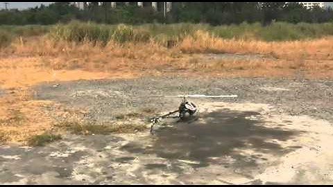 Trex 700 Nitro Pro FlyBarLess with CoPilot 2 Test Flight