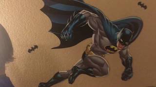 Batman Custom Wall Decal! REVIEW Be Better Toys
